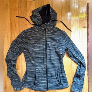 Lululemon Hooded Define Jacket -  Nulu - size 10 - heathered black/white/black